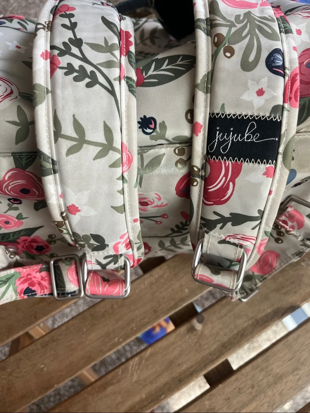 Ju-Ju-Be Floral Convertible Diaper Bag Backpack - floral flowers design
